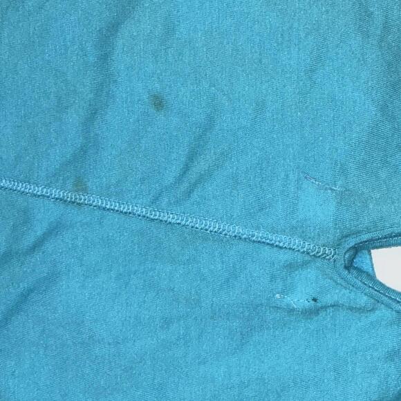 Y2K Vintage Aeropostale Blue Green Embroidered Logo Cross Cross Tank Top - Picture 14 of 15